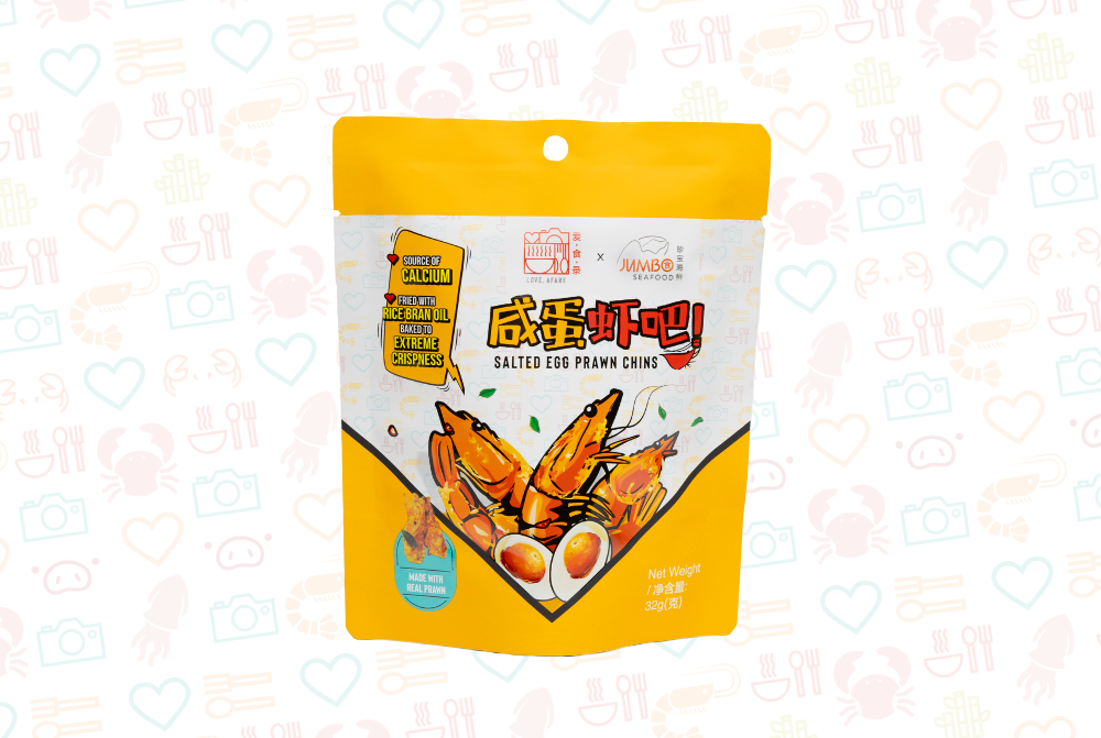 Salted Egg Prawn Chins – Crispy and savoury prawn chins coated in rich salted egg yolk, enhanced with aromatic curry leaves and a hint of spice for the perfect snack.